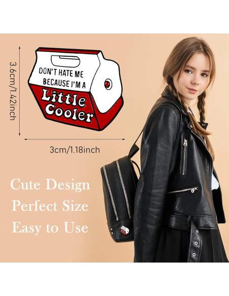 2 Pines de Esmalte Rojo Mabor Diseño Caricatura 3.6 cm