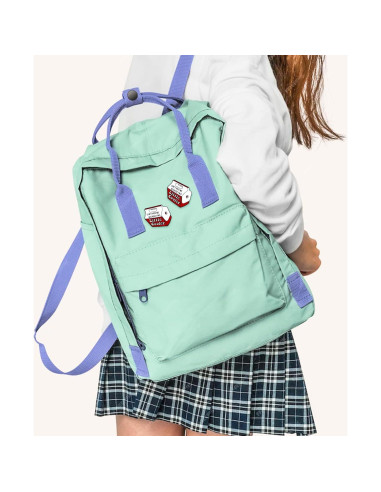 2 Pines de Esmalte Rojo Mabor Diseño Caricatura 3.6 cm