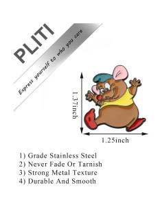 Broche de Ratón de Caricatura PLITI en Acero Inoxidable 2