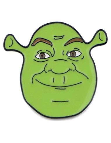 Pin de Metal Esmalte Cara de Monstruo Ogre Clásico Verde