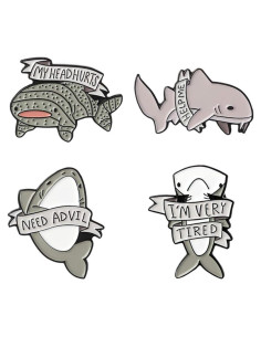Pines de Broche de Caricatura Gyayu - Tiburón - Decoración Ropa