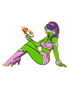 Pin de Esmalte Retro Alien Pin Up Girl Pinsanity 4.45cm