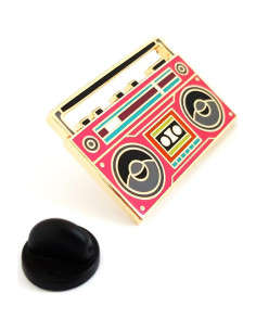 Pin de Solapa Esmalte Retro Boombox Pinsanity 3.18 cm 2