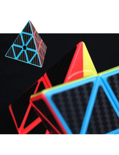 Cubo de Velocidad Pirámide 3x3 AMAZA con Fibra de Carbono 2