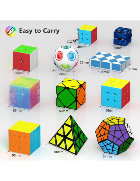 Conjunto de Cubos de Velocidad Vdealen 11 Piezas Juguete