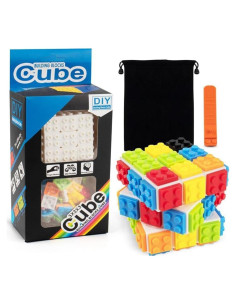 Cubo Mágico D-FantiX 3x3x3 con Bloques de Construcción 60 Piezas