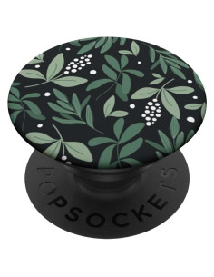 PopSockets PopGrip Botánico Verde con Flores Blancas 10.9x8.6cm