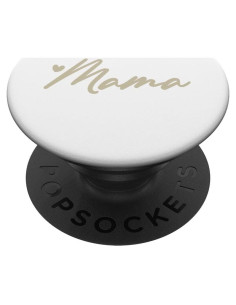 PopSockets Adhesivo PopGrip Beige Blanco Corazón Mamá