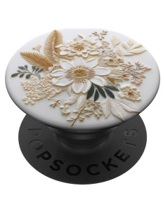 PopSockets PopGrip Estándar Patrón Floral Beige
