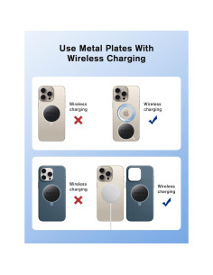 Placas Metálicas Adhesivas VOLPORT para Soporte de Teléfono - 8 Piezas 2