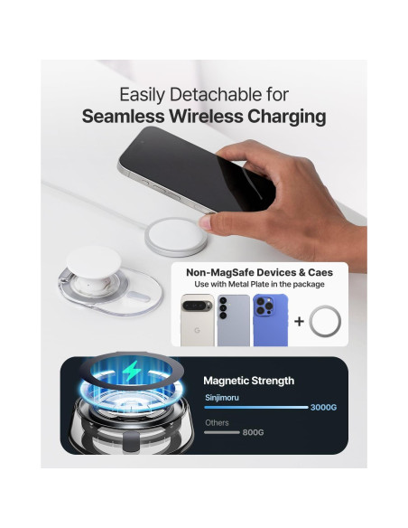 Soporte Magnético para Teléfono Sinjimoru M-Tap Tok - Negro