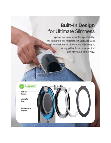 Soporte Magnético para Teléfono Sinjimoru M-Tap Tok - Negro