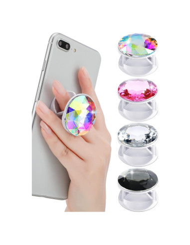 4 Soportes de Teléfono Colapsables Weewooday - Diamante Plástico