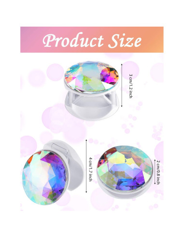 4 Soportes de Teléfono Colapsables Weewooday - Diamante Plástico