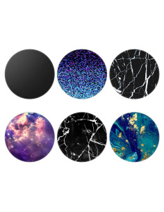 Paquete de 6 Soportes Expandibles para Teléfonos MCRUIS - Mármol Negro Azul