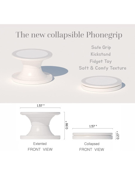 Paquete de 6 Soportes Expandibles para Teléfonos MCRUIS - Mármol Negro Azul