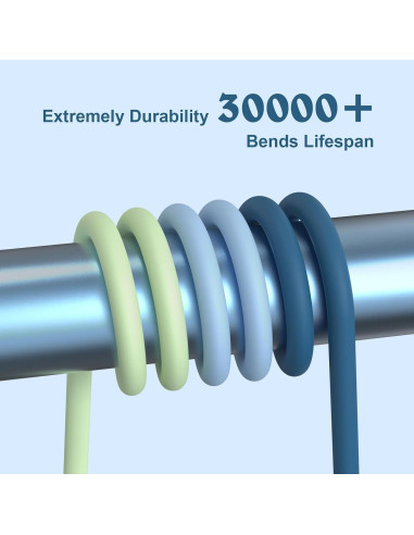 6 Cargadores Lightning MFi para iPhone 14 13 12 11 - 1.83m