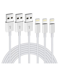 Cargador Lightning OCEEK 3Pack 1.83m MFi para iPhone y iPad