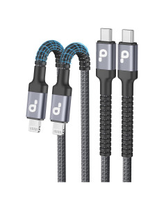 Cable USB C a Lightning 1.83M 2Pack PRAKIE Carga Rápida MFi