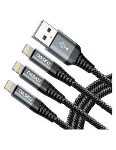 Cable Lightning 3ft Dasku MFi Carga Rápida Nylon Trenzado