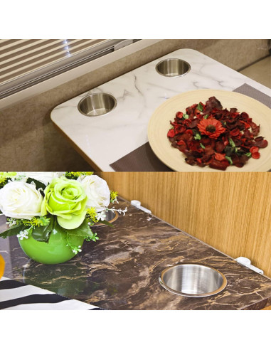 Soporte para Vaso MShengM Acero Inoxidable 2 Pcs 8.5 cm