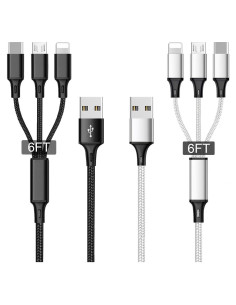 Cable de Carga 3 en 1 Souina USB 2M Rápido Type C/Micro USB