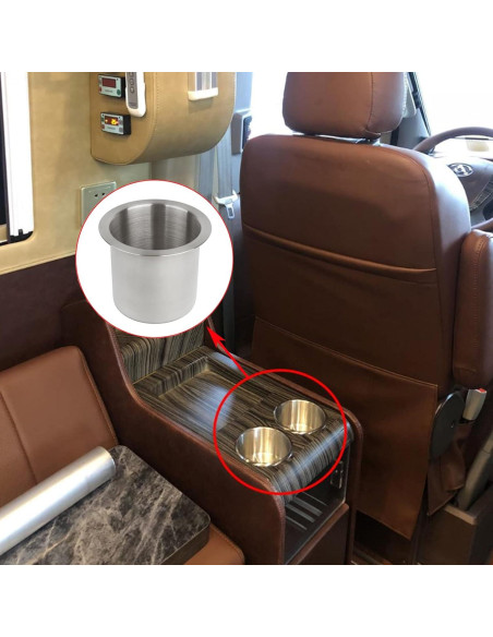 Soporte para Vaso MShengM Acero Inoxidable 2 Pcs 8.5 cm