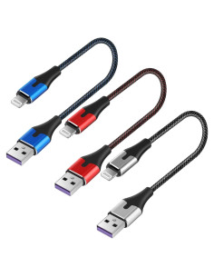Cable Lightning a USB AJY 1ft 3Pack Carga Rápida iPhone
