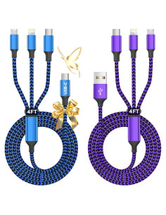 Cable de Carga Múltiple 3 en 1 Firsting 1.22m USB A y C