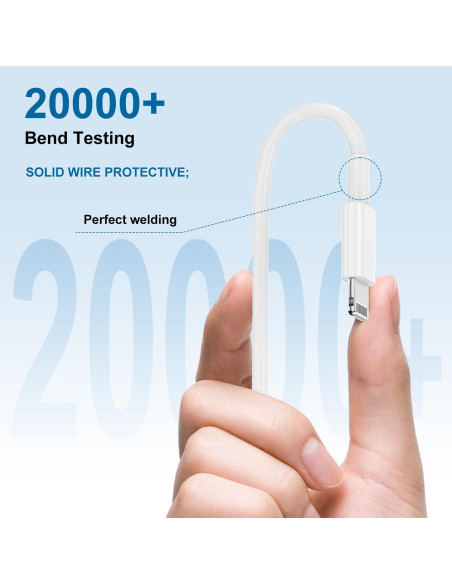 Paquete de 3 Cables de Carga USB A a Lightning 182.88 cm Apple