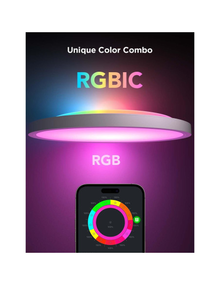 Govee Luz de Techo Inteligente LED RGBIC 30.5cm 2400LM