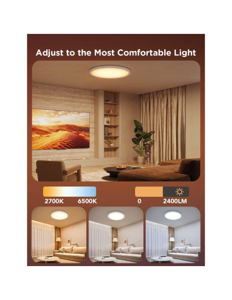 Govee Luz de Techo Inteligente LED RGBIC 30.5cm 2400LM