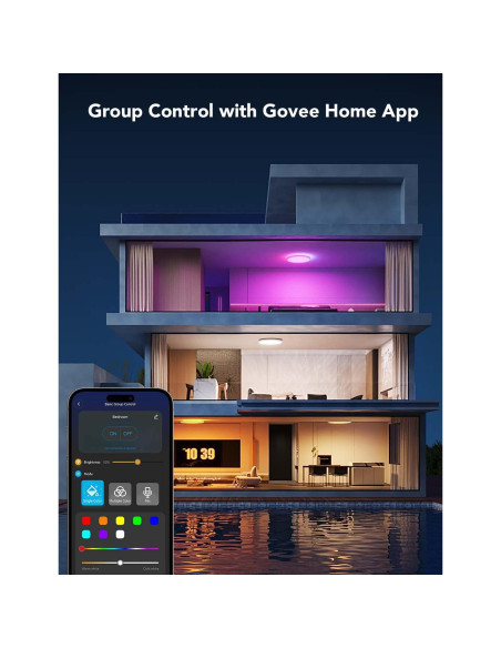 Govee Luz de Techo Inteligente LED RGBIC 30.5cm 2400LM