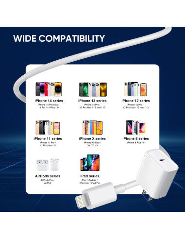 Paquete de 3 Cargadores Rápidos DelTucci 25W USB-C a Lightning