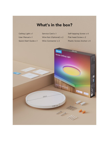 Govee Luz de Techo Inteligente LED RGBIC 30.5cm 2400LM