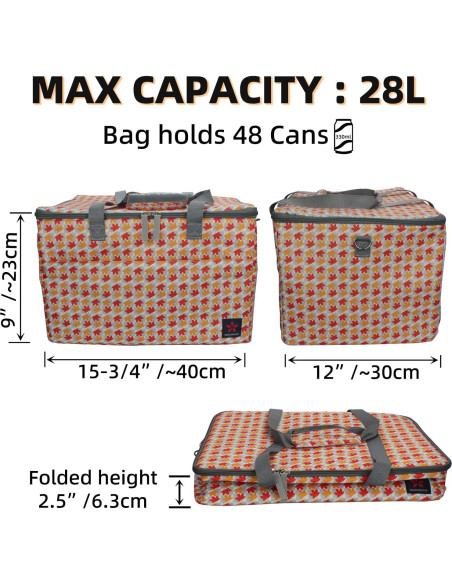 Bolsa Térmica Plegable ZZEWINTRAVELER 28L Aislada