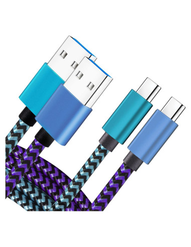 Cables USB C Trenzados de Carga Rápida 3A Teeind - 1.83m