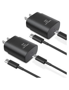 Cargador Rápido USB C Qntry 25W 2Pack con Cable 6 pies