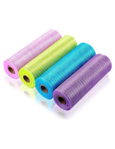 4 Rollos de Cinta de Malla 9,14m Chuangdi Decorativa