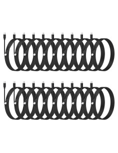 20 Cables de Carga Rápida USB-C Weishan 1m 48W Negro