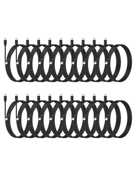 20 Cables de Carga Rápida USB-C Weishan 1m 48W Negro 20 Cables de Carga Rápida USB-C Weishan 1m 48W Negro
