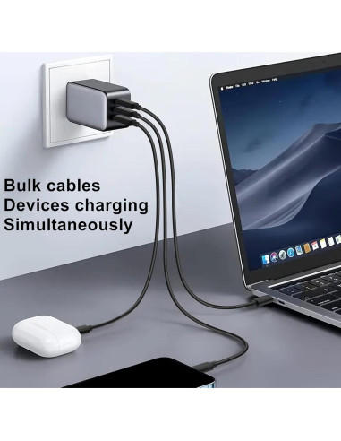 20 Cables de Carga Rápida USB-C Weishan 1m 48W Negro