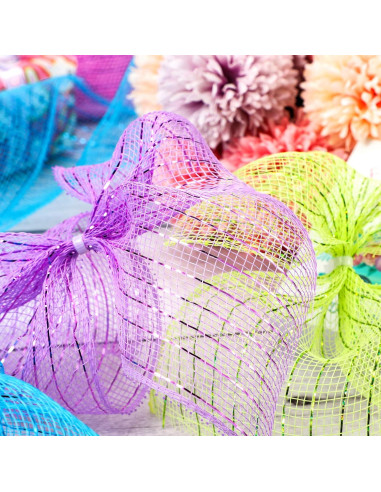 4 Rollos de Cinta de Malla 9,14m Chuangdi Decorativa