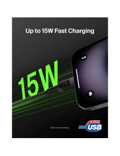 Cable USB-C a USB-A Belkin BoostCharge Pro Flex 1M Negro 2