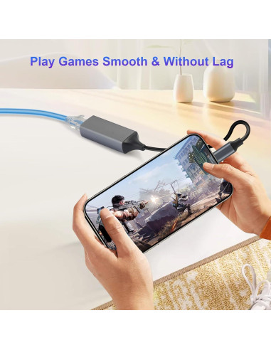 Adaptador Lightning a Ethernet Junsky 100Mbps Gris