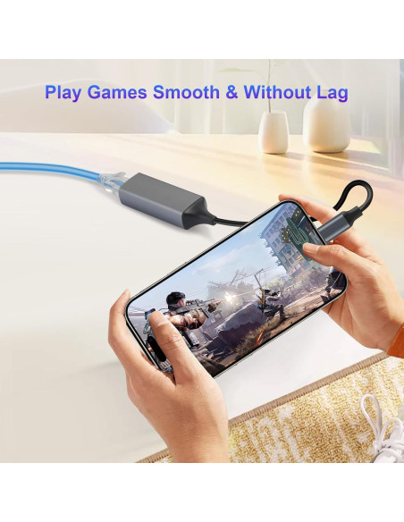 Adaptador Lightning a Ethernet Junsky 100Mbps Gris