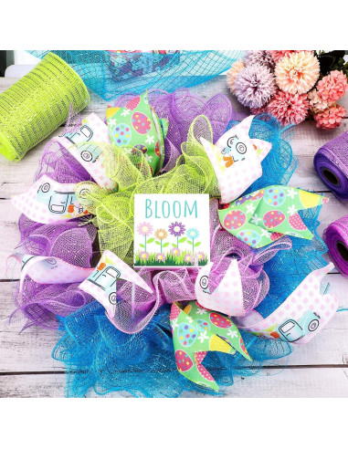 4 Rollos de Cinta de Malla 9,14m Chuangdi Decorativa