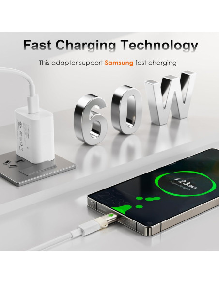 Paquete de 4 Adaptadores Lightning a USB-C MIUOLV Carga Rápida Paquete de 4 Adaptadores Lightning a USB-C MIUOLV Carga Rápida