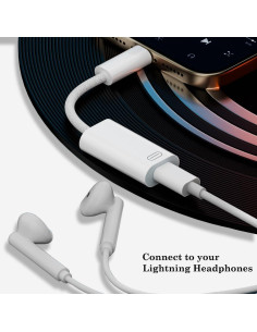 Adaptador AuviPal 3-en-1 USB C a Lightning - Carga, Datos y Audio 2