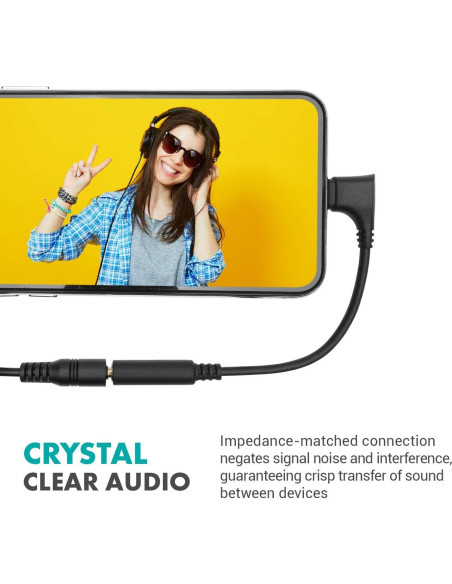 Adaptador de Audio Movo IMA-3 TRRS 3.5mm a Lightning 90